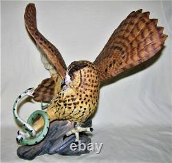 The Franklin Mint THE EAGLE OWL Hand Painted Fine Porcelain Figurine