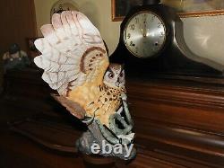 The Franklin Mint THE EAGLE OWL Hand Painted Fine Porcelain Figurine