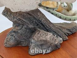 The Franklin Mint THE EAGLE OWL Hand Painted Fine Porcelain Figurine & Owl Vtg