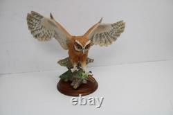 The Franklin Mint THE SCREECH OWL Hand Painted Fine Porcelain Figurine