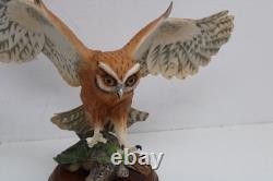 The Franklin Mint THE SCREECH OWL Hand Painted Fine Porcelain Figurine