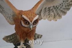 The Franklin Mint THE SCREECH OWL Hand Painted Fine Porcelain Figurine