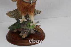 The Franklin Mint THE SCREECH OWL Hand Painted Fine Porcelain Figurine
