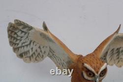 The Franklin Mint THE SCREECH OWL Hand Painted Fine Porcelain Figurine