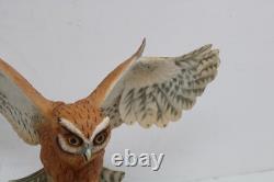 The Franklin Mint THE SCREECH OWL Hand Painted Fine Porcelain Figurine