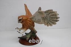 The Franklin Mint THE SCREECH OWL Hand Painted Fine Porcelain Figurine