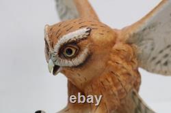The Franklin Mint THE SCREECH OWL Hand Painted Fine Porcelain Figurine
