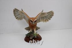 The Franklin Mint THE SCREECH OWL Hand Painted Fine Porcelain Figurine