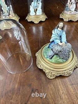 The Franklin Mint The Bible Hand-Painted Domed Figurine Lot Of 5