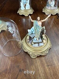 The Franklin Mint The Bible Hand-Painted Domed Figurine Lot Of 5