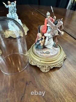The Franklin Mint The Bible Hand-Painted Domed Figurine Lot Of 5