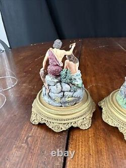 The Franklin Mint The Bible Hand-Painted Domed Figurine Lot Of 5