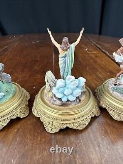 The Franklin Mint The Bible Hand-Painted Domed Figurine Lot Of 5