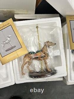 The Franklin Mint The Treasury Of Carousel Art 12 Horses and Display Stand 1990