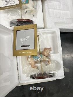 The Franklin Mint The Treasury Of Carousel Art 12 Horses and Display Stand 1990