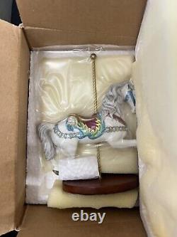 The Franklin Mint The Treasury Of Carousel Art 12 Horses and Display Stand 1990