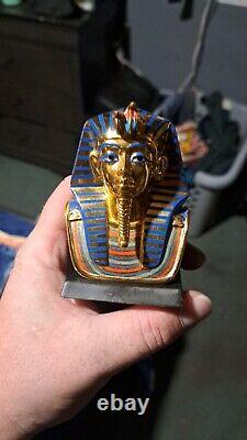 The Franklin Mint Vintage King Tut Porcelain/24 Kt Gold Funerary Mask 1989