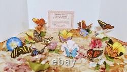 The Franklin Mint butterflies of the World/ Porcelain Sculptures lot of 12