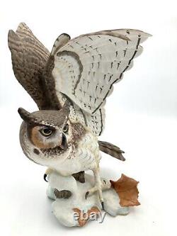 The Great Horned Owl 14 Franklin Mint Collection 1988, Cert. Of Authenticity