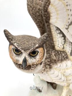The Great Horned Owl 14 Franklin Mint Collection 1988, Cert. Of Authenticity