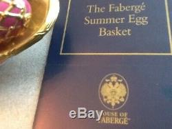 The House Of Fabrege Summer Egg Porcelain Basket Franklin Mint