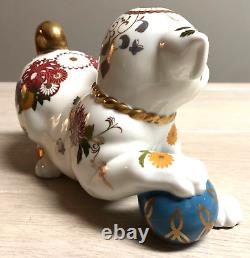 The Imperial Puppy of Satsuma Porcelain Hand Painted Sculpture YUKI MORIOKA 1987