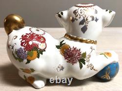 The Imperial Puppy of Satsuma Porcelain Hand Painted Sculpture YUKI MORIOKA 1987