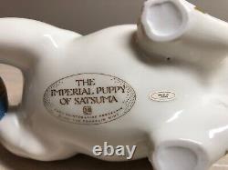 The Imperial Puppy of Satsuma Porcelain Hand Painted Sculpture YUKI MORIOKA 1987