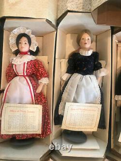 The Little Maids of the Thirteen Colonies Franklin Heirloom Dolls Box Set Lot 13