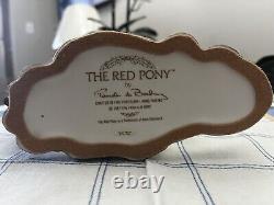 The Red Pony Franklin Mint Fine Porcelain Statue Horse Figurine Pamela Du Boulay