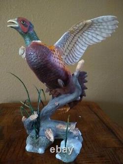 The Ring-Necked Pheasant A. J. Rudisill Franklin Mint. Porcelain Figurine