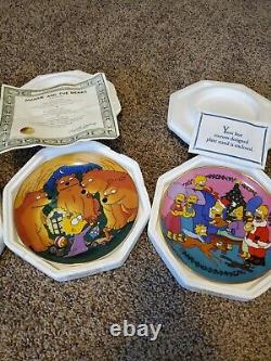 Collectible Plates NEW w/ Certificates The Simpsons Franklin Mint Ltd Ed 