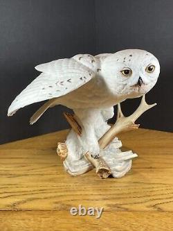 The Snowy Owl By George McMonigle The Franklin Mint 1989 Porcelain Sculpture