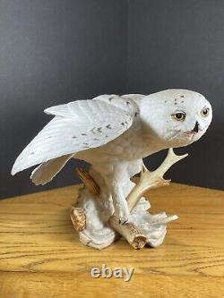 The Snowy Owl By George McMonigle The Franklin Mint 1989 Porcelain Sculpture