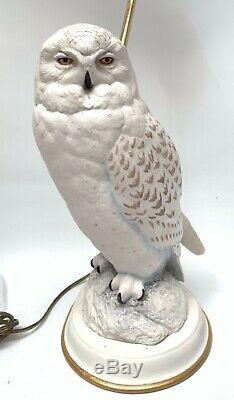 The Snowy Owl Porcelain Lamp Female Raymond Watson Franklin Mint 1987