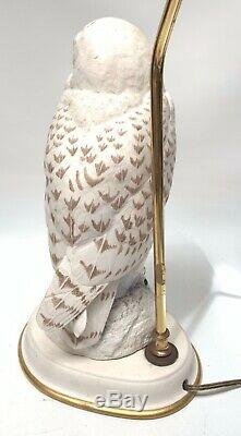 The Snowy Owl Porcelain Lamp Female Raymond Watson Franklin Mint 1987