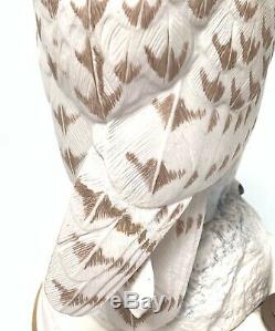 The Snowy Owl Porcelain Lamp Female Raymond Watson Franklin Mint 1987
