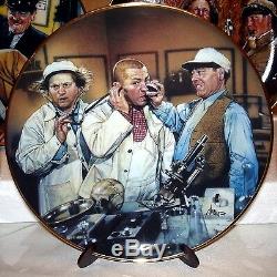 The Three 3 Stooges Lifetime Of Laughter Franklin Mint Plate Collection