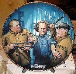 The Three 3 Stooges Lifetime Of Laughter Franklin Mint Plate Collection