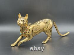 The Treasured Cat of Cleopatra Figurine 24KT Gold Paint Franklin Mint Shiny