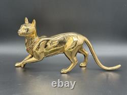 The Treasured Cat of Cleopatra Figurine 24KT Gold Paint Franklin Mint Shiny