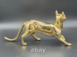 The Treasured Cat of Cleopatra Figurine 24KT Gold Paint Franklin Mint Shiny