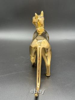 The Treasured Cat of Cleopatra Figurine 24KT Gold Paint Franklin Mint Shiny
