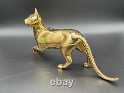 The Treasured Cat of Cleopatra Figurine 24KT Gold Paint Franklin Mint Shiny