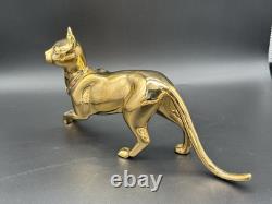 The Treasured Cat of Cleopatra Figurine 24KT Gold Paint Franklin Mint Shiny