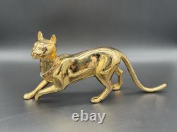The Treasured Cat of Cleopatra Figurine 24KT Gold Paint Franklin Mint Shiny