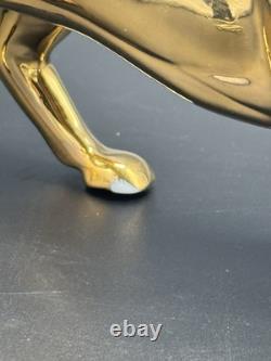 The Treasured Cat of Cleopatra Figurine 24KT Gold Paint Franklin Mint Shiny