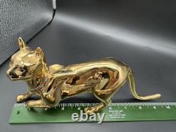 The Treasured Cat of Cleopatra Figurine 24KT Gold Paint Franklin Mint Shiny