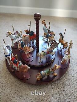 The Treasury Of Carousel Art With 12 Porcelain Figurines