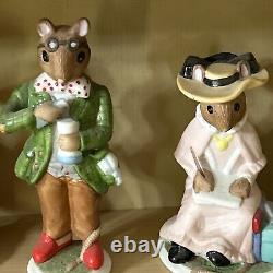 The Woodmouse Family Treehouse with Porcelain Figurines Complete Set of 25 1985
